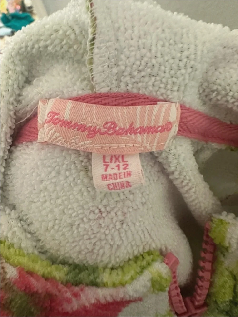 Tommy Bahama Kids Floral Terry Cloth Hooded Cover-Up 7-12